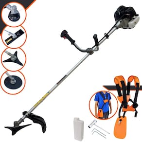 Roçadeira Máquina de Cortar Grama À Gasolina CG430B 43cc 1,7HP de Alta Performance Com Carretel e Faca 2 Pontas + EXTRA Faca 3 Pontas e Faca 80 Dentes