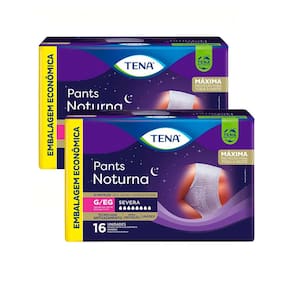 Roupa Íntima Tena Pants Noturna G/EG 16 Unidades Embalagem Econômica