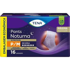 Roupa Íntima Tena Pants Noturna P/M 16 Unidades Embalagem Econômica