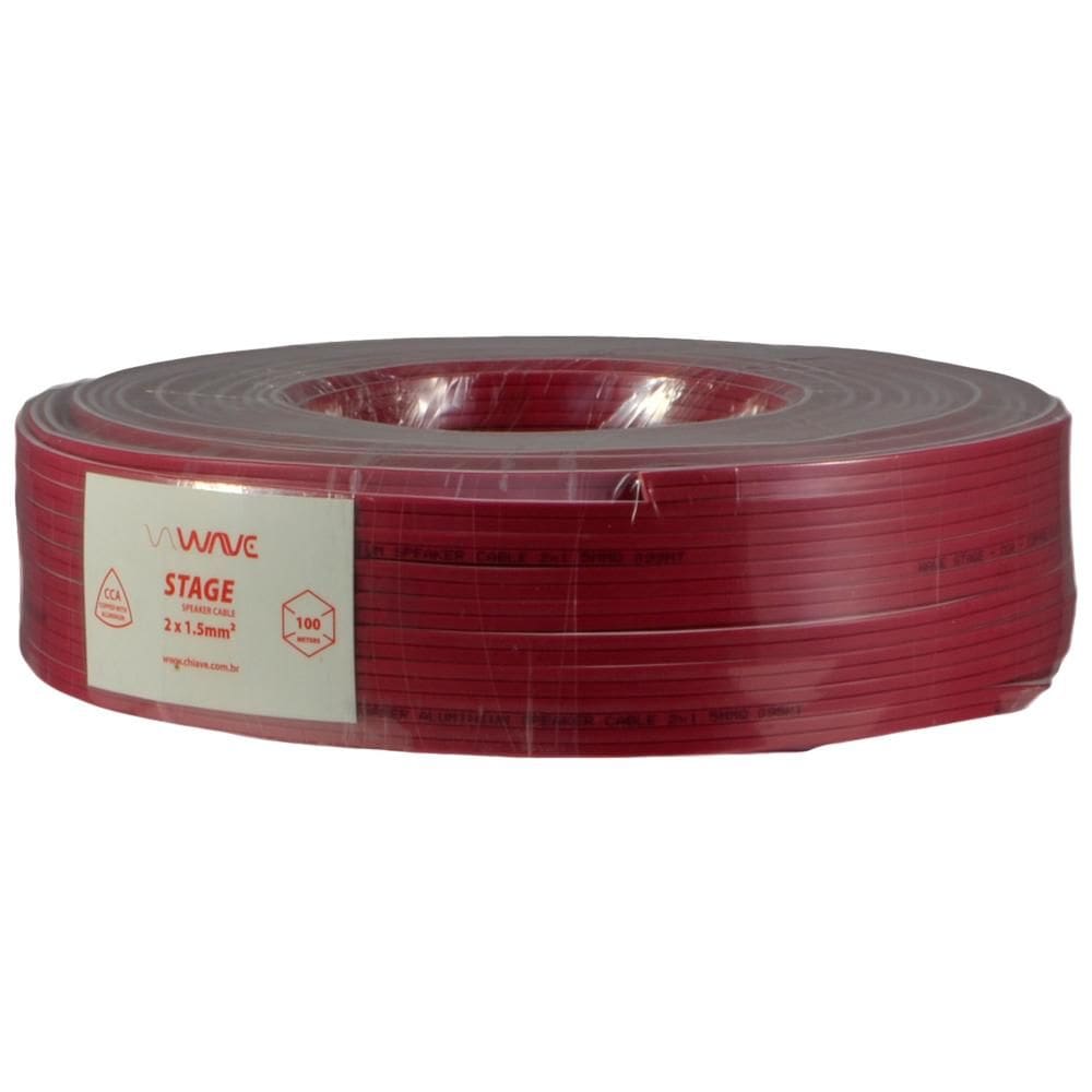 Cabo para caixa acústica Wave One STAGE 1.5 CCA 2x1.5mm 100 metros Bobina