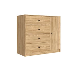 Cômoda 4 Gavetas e 1 Porta MDP Mel 100x45x90cm MB 1059 Movel