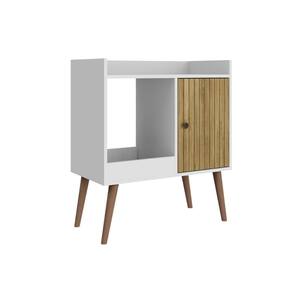 Aparador com 1 Porta Mel Off White MDP 70X36X80cm Cantinho d