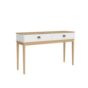 Aparador Colonial com 2 Gavetas MDP Mel Branco 136x41x83cm M
