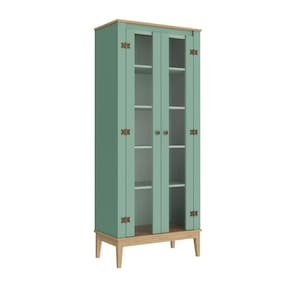 Cristaleira Colonial com 2 Portas de Vidro MDP Mel Oliva MB