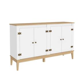 Buffet Aparador Colonial com 4 Portas 149x41x90cm MDP Mel Br