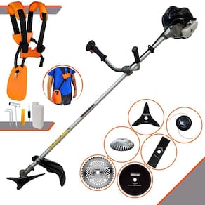 Roçadeira Profissional Completa À Gasolina Anmax CG430B 43cc 12.000rpm 1,7HP de Potência Com Carretel + 4 Lâminas de Cortes + Escova de Aço 38 Cerdas