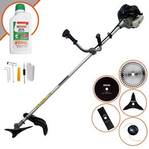 Roçadeira Multifunções Anmax CG430B 43cc 1,7HP 2T 12.000rpm Com Carretel e Faca 2 Pontas + Faca 3 Pontas, Faca 40 Dentes, Faca 80 Dentes + ÓLEO STIHL