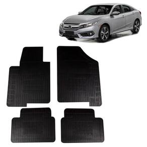Tapete Borracha Honda New Civic 2017 Até 2019 4 Peças Preto