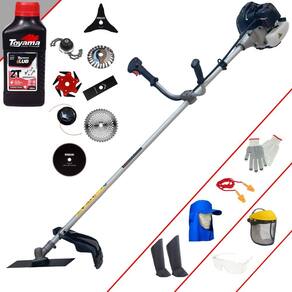 Roçadeira Profissional Anmax CG430B À Gasolina 43cc 1,7HP Para Todos os Tipos de Trabalho Com Carretel + Kit de 7 Opções de Cortes + EPI + ÓLEO TOYAMA