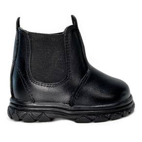 Botina Infantil Unissex New Baby em Couro Preto Confort