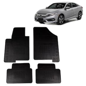 Tapete Borracha Honda New Civic 2017 Até 2019 4 Peças Preto