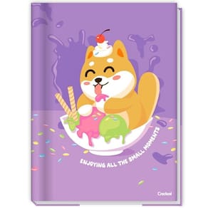 Caderno Brochura Capa Dura 1/4 Pequeno Lala Pets 80 Folhas Credeal Estampa 5