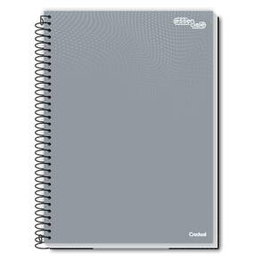 Caderno Espiral Universitário A4 10 Matérias 160 Folhas Essenciale Credeal Cinza