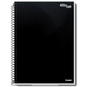Caderno Espiral Universitário A4 10 Matérias 160 Folhas Essenciale Credeal Preto