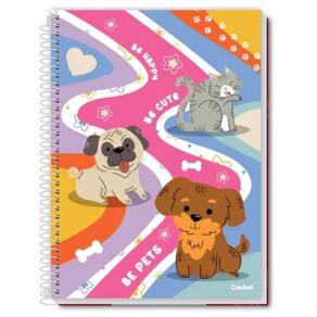 Caderno Espiral Universitário 1 Matéria 80 Folhas Miau De Rua Credeal Estampa 4