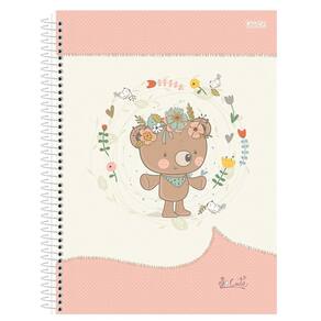 Caderno Espiral Universitário 1 Matéria 80 Folhas So Cute Sd Urso