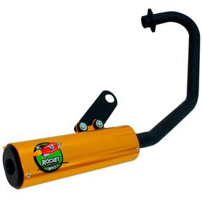 Escapamento Curva + Ponteira Wacs Rocket CG 125 Fan 14/15