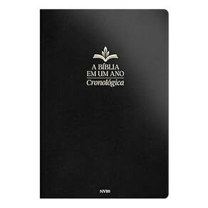302.203 - Biblia Nvi em Um Ano Cronologica Capa Luxo Preta