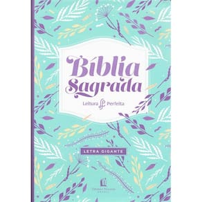 Bíblia Sagrada Nvi Leitura Perfeita Flores E Folhas Letra Grande Couro Soft