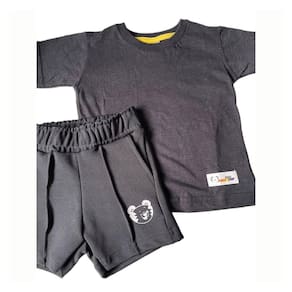 Conjunto Curto Tigor T Tigre Blusa e Bermuda Preto