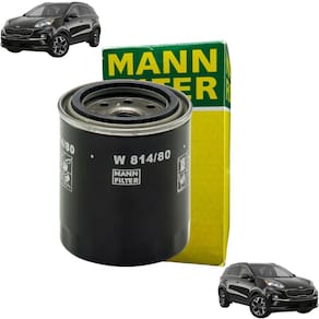W 814/80 - Filtro De Óleo - Carens 2008 A 2013 / Sportage 2004 A 2021 / Protege 1992 A 1995 - Mann Filter