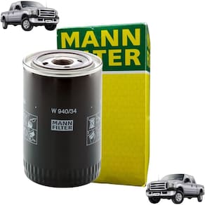 W 940/34 - Filtro De Óleo - 580H 1984 A 2001 / Cargo 1996 A 2024 / F 250 1999 A 2006 / F 1998 A 2011 / F 1996 A 2011 - Mann Filter