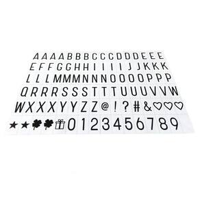 95 Letras Avulsas Finas Pretas Luminária Letreiro Cinema