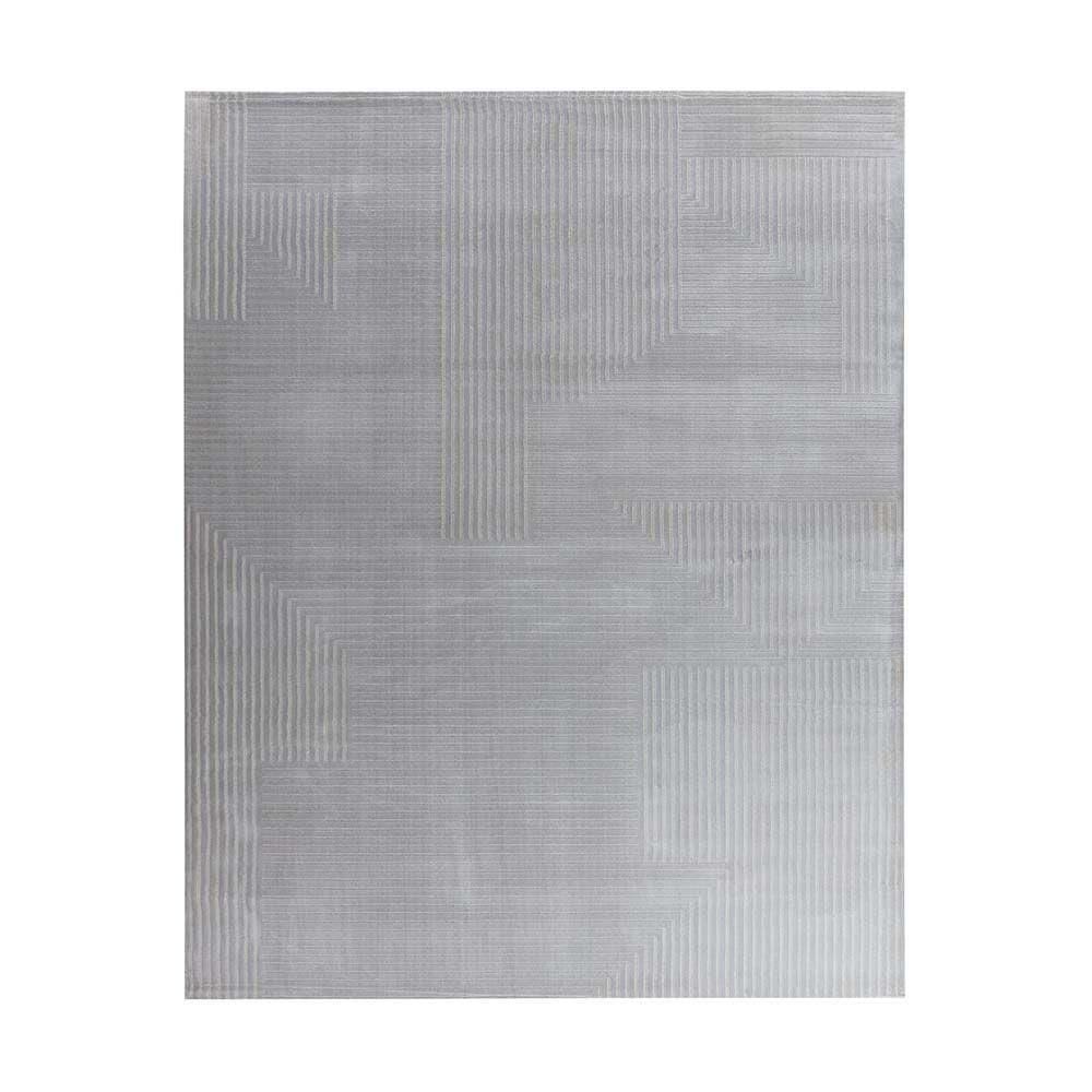 Tapete Para Sala Sofisticato 03 Off White-cinza 2,00x2,50m