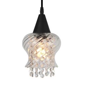 Lustre Pendente Taschibra Aisha Rigato Transparente Preto
