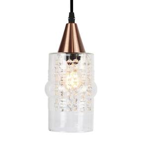 Lustre Pendente Taschibra Cristal Ali Transparente Cobre