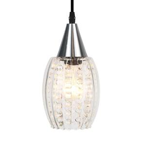Lustre Pendente Taschibra Cristal Badih Pp Canelado Prata