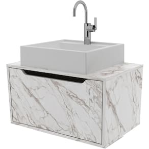 Gabinete de Banheiro 60 cm com Cuba e 1 Porta Basculante