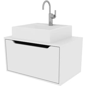 Gabinete de Banheiro 60 cm com Cuba e 1 Porta Basculante
