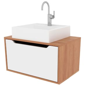 Gabinete de Banheiro 60 cm com Cuba e 1 Porta Basculante
