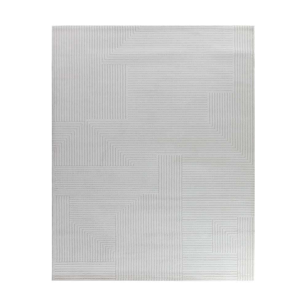 Tapete Para Sala Sofisticato 02 Off White-cinza 1,40x2,00m