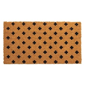 Capacho Fibra De Coco Estampado 25 Bege-preto 0,33x0,60m