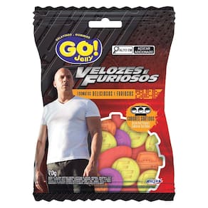 Balas de Gelatina Go Jelly Velozes e Furiosos Vários Sabores 70g