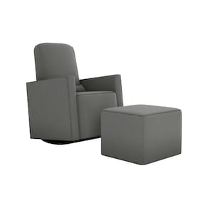 Kit Poltrona e Puff de Amamentação Annecy Cinza Matrix