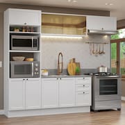 Armário de Cozinha Completa 270 cm Branco Vik Madesa 04