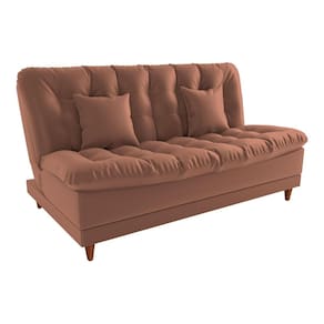 Sofá Cama 3 lugares 185cm Duda Ferrugem Matrix
