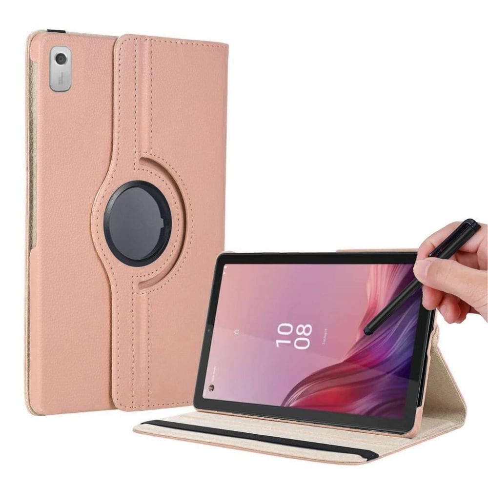 Capa Couro Giratória Para Lenovo M9  Tb310Fu  + Caneta Touch