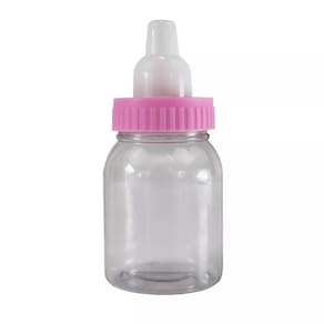 Mini Mamadeira Para Lembrancinha Rosa - 12 Unidades