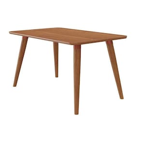 Mesa Multiuso Cozinha Adele c/ Tampo Madeirado 130x80cm Carvalho/Cinamomo - Cimol