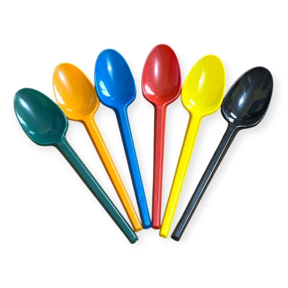 Kit 400 Colheres Plástico Coloridas De 12Cm Para Festas