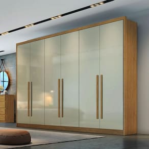 Guarda Roupa Casal Ambiente Livorno 6 Portas 6 Gavetas Cumaru 25 Fendi - Novo Horizonte