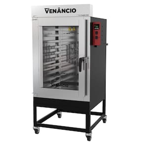 Forno Industrial Turbo Elétrico Venâncio Twister 10 Esteiras Exterior e Interior em Aço Carbono com Cavalete Monofásico 220V FVT10E