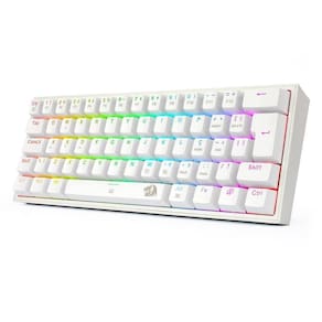 Teclado Gamer Mecânico Redragon Fizz K617 Rainbow Branco