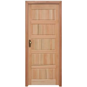 Porta de Almofadas com Marco, Fechadura e Guarnições Rondosul Natural