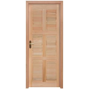 Porta de Almofadas com Marco, Fechadura e Guarnições Rondosul Natural