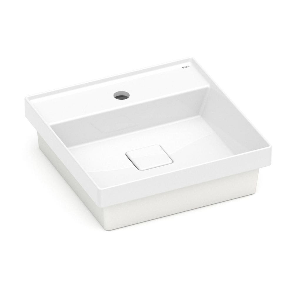 Cuba de Sobrepor 12,5cm X 40cm com Mesa Terra Roca Branco